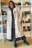 Paloma Dusk Premium Faux Fur Coat Grey Mist
